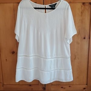 Michel Studio pintuck blouse